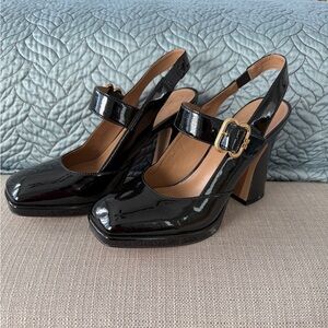 Sam and Edelman black JILDIE SLINGBACK MARY JANE PUMP cute vintage vibe!